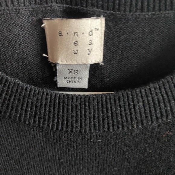 Target black long sleeve off the shoulder top - Picture 3 of 3